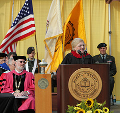 Anne Klein speaking at Rowan graduation